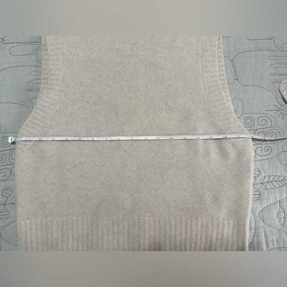NWT Susana Monaco Mapache Mock Neck Vest S Belgian Creme - Picture 8 of 9